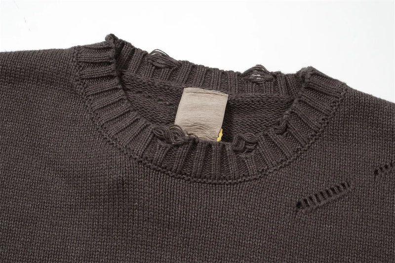 leather varsity streetwear knit with bold stitching, fall/winter pullover for urban outfits, men’s streetwear clothing piece 