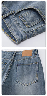men wide leg straight streetwear fashion loose casual vintage denim baggy jeans pants women y2k jeans trousers unique jeans style 1862