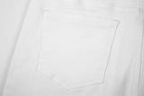 high street white knee pleated vertical stripe elastic fit skinny jeans male casual small leg jeans pants slim mens clothing unique jeans style 3683