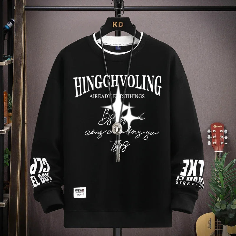 bold graphic pullover, layered streetwear look, soft knit pullover with flame design, y2k fashion statement