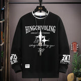 bold graphic pullover, layered streetwear look, soft knit pullover with flame design, y2k fashion statement