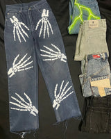 hip hop casual green lightning pattern mens pants sweatpants y2k men jeans street straight harajuku streetwear men clothing streetwear sweatpants