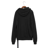 glitchcore chrome print featuring new luxury 2023 rick four holes zipper pullover hoodies hoody hooded sweatshirts velvet cotton thick fleece us size 668