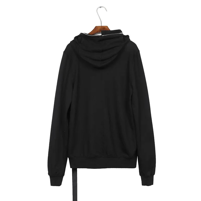 glitchcore chrome print featuring new luxury 2023 rick four holes zipper pullover hoodies hoody hooded sweatshirts velvet cotton thick fleece us size 668