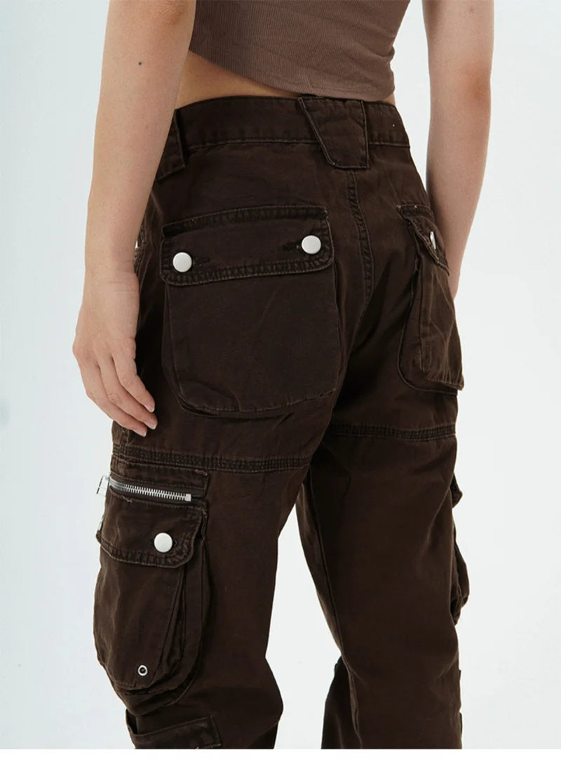 hip hip pants retro cargo harem pant streetwear side pockets harajuku joggers unisex new casual loose straight cotton trousers sporty tapered joggers