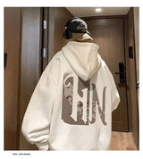 City Boy Oversized Hoodie Sweatshirt Men American High Street Hoodies Funny Streetwear Hip Hop Hoody Mens 2025 Autumn Tracksuit