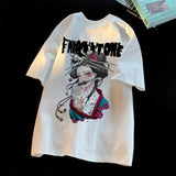 Trapwear Melting smiley – Pure Cotton Short Sleeved T Shirt American Retro Character P