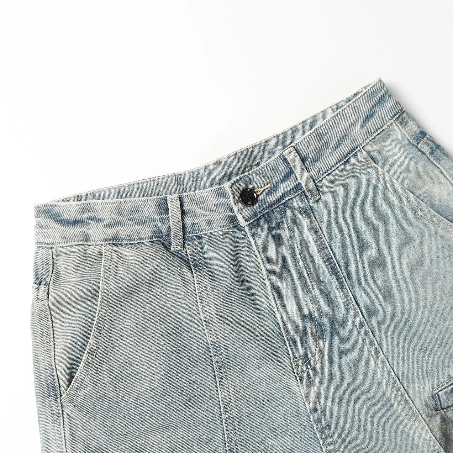 vintage multi pocket jeans mens harajuku cargo denim pants retro hip hop straight loose jean pants men clothing combat utility trousers