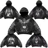 All Cotton Heavy Material Demon Girl Hoodies Women Oversized Hoodie Sw