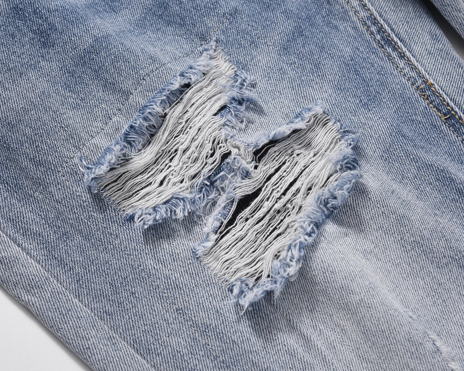 street wear washed hole destroyed skinny jeans denim hip hop blue cylinder male casual slim jeans pants ripped denim trousers unique jeans style 254