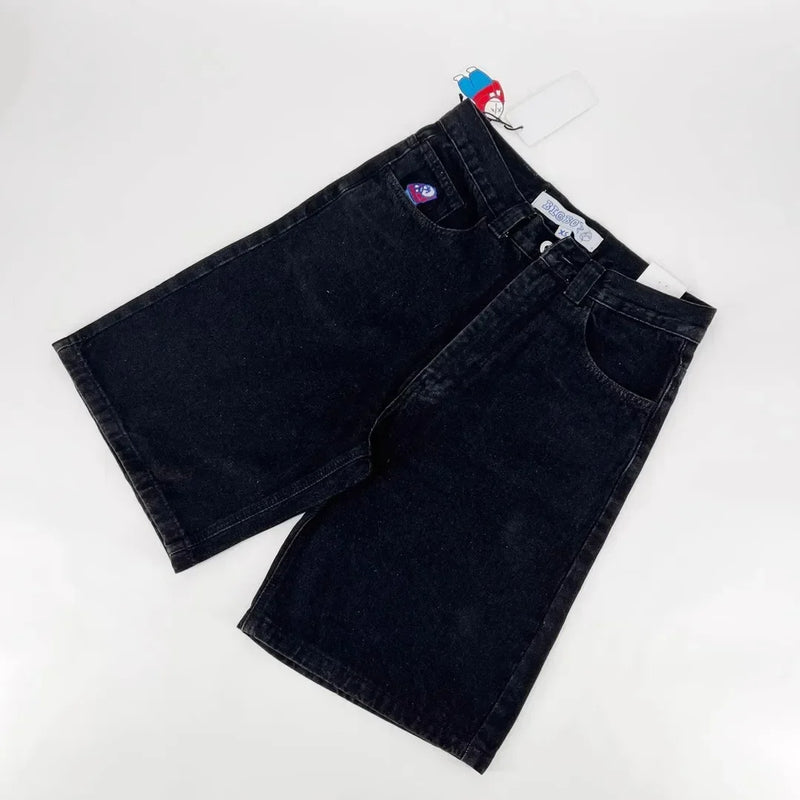 wexwear embroidery skate cargo jeans denim shorts baggy retro y2k harajuku gym basketball shorts streetwear men clothing unique cargo style 3936