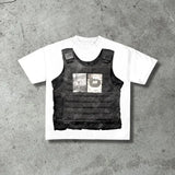 bold manga graffiti shirt with comic-style glitch and panel smudge