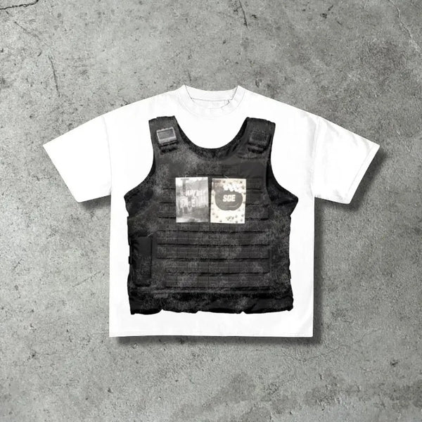 bold manga graffiti shirt with comic-style glitch and panel smudge
