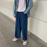 men wide leg jeans loose straight baggy denim pant mens womens streetwear skateboard pants oversized hip hop casual trousers ripped baggy denim