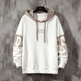 Male Clothes Hooded Green Loose Sweatshirt For Men Hoodies Fleeced Pas