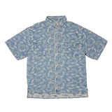 New 2022 Men luxurious Paisley West Coast CRIPS Bloods Fashion Denim Casual Shirts Shirt high Pocket Short-sleeves S 2XL #A630