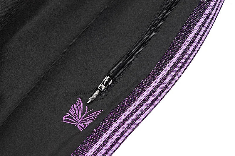 chaopai pattern embroidery loose casual pants side edge weaving straight leg pants men woman comfortable trousers unique default style 4862