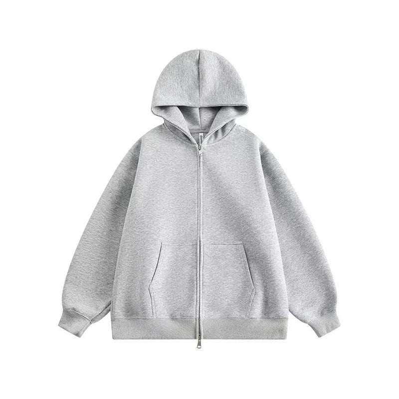 Half Zip Knit Streetwear Sweater – Winter Mens Fleece Zipper Hooded Sweatshirts 2025 New Classic Solid Color Oversized Hoodies Y2K Streetwear Outerwear Tracksuit | Zip Knit Drop #221