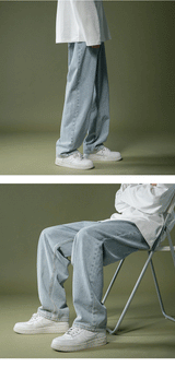 lappster men black baggy jeans streetwear 2023 harajuku casual straight pants male loose streetwear white graphic denim pants unique jeans style 2556