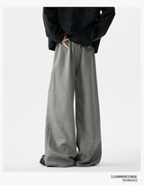 men loose casual korean streetwear fashion vintage straight wide leg suit pants trousers cityboy baggy pants unique default style 1721