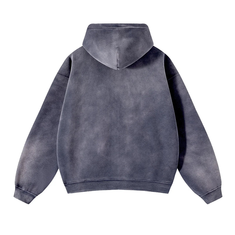 gothic vintage anime featuring mens oversize long sleeve washed double zipper cardigan hoodies loose plus plush gradient womens hooded pullovers winter
