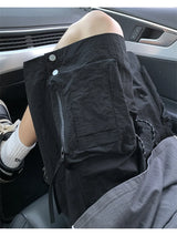 summer casual purple cargo shorts men high street drawstring pocket baggy short sweatpants y2k hip hop bermudas homme shorts unique joggers style 176