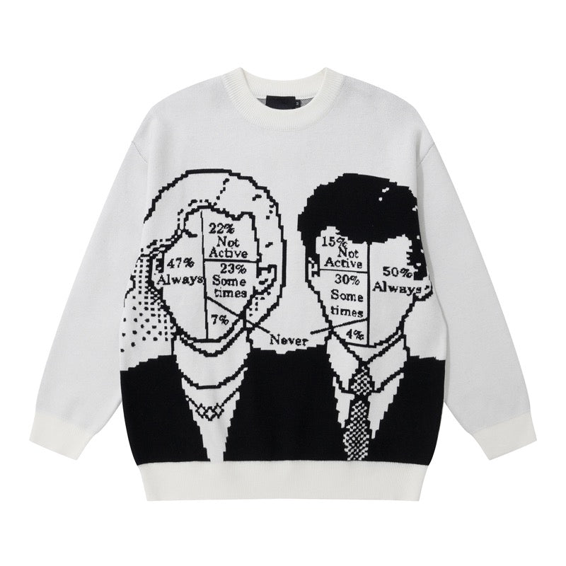 mens anime sweater knitted pullovers casual long sleeve loose o neck warm cotton harajuku sweaters new design jumpers knitwear - soft fleece-lined outerwear, unisex casual winter pullover, gothic aesthetic hoodie for winter