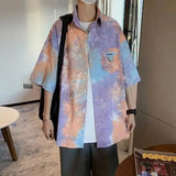 2023 Summer New Light Luxury Fashion Short-sleeved Shirt Men Top Coat Comfortable Casual Shirt Boutique Clothing Simple Style