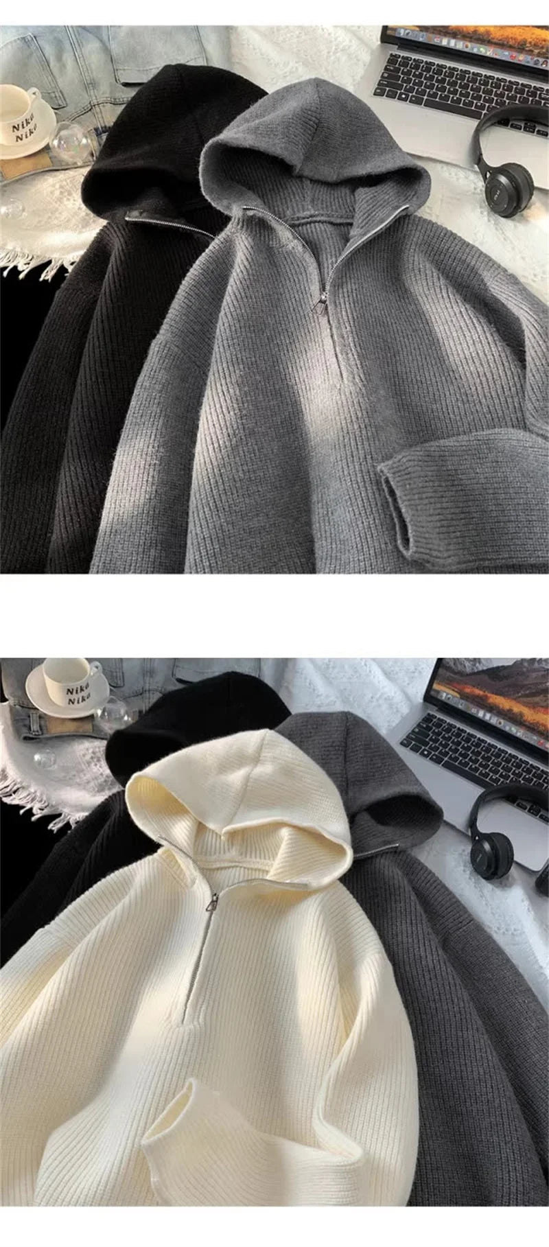 High-tech streetwear hoodie with futuristic designs