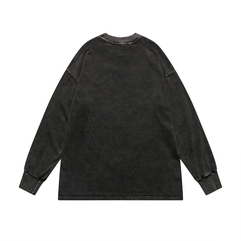 Trapwear Shirt – Rainbowtouches Washed T Shirt Men Oversized High Street Clot – Modern Streetwear for Everyone