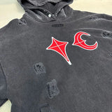 Cyber ninja hoodie with LED-infused graphics