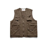 japanese street mens 3 piece set multi pocket camping vest solid cargo shirt side pockets casual pants suit couple trend set unique cargo style 4633