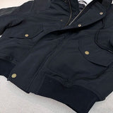 2024AW new cotton dress solid color hooded multi-pocket jacket