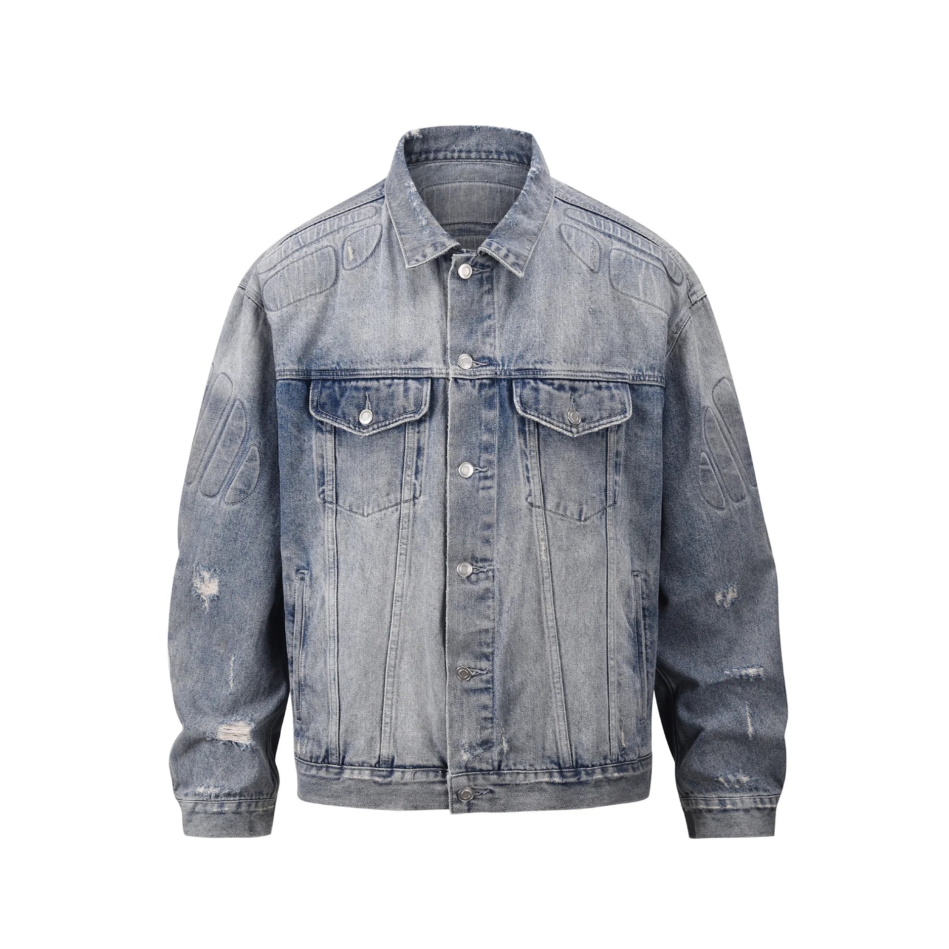 trendy coat featuring new 2023 gentleman men kanye west armour old blue washing denim heavy baseball coats jackets abstract digital coat warm 621 design – premium quality jacket for men