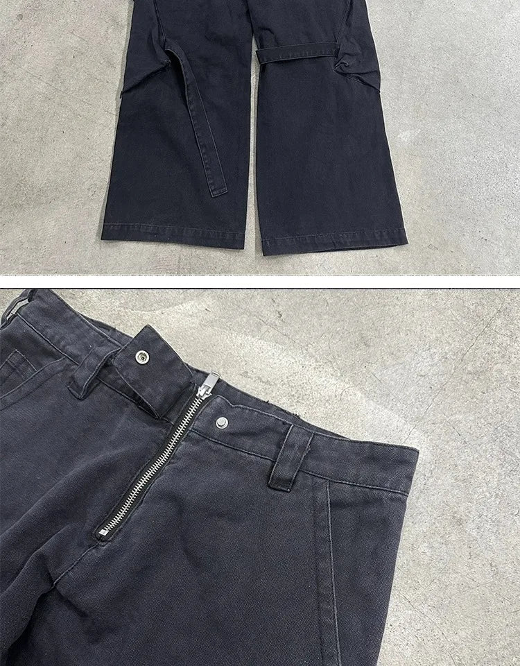 brand new anniversary zipper multi pocket fit straight pant jeans cotton denim pants comfort casual jeans size s m l xl u51 urban skinny jeans
