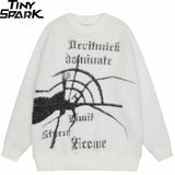 techwear flame knit sweater with structured oversized fit, ideal for cold streetwear layers, men’s streetwear clothing piece 