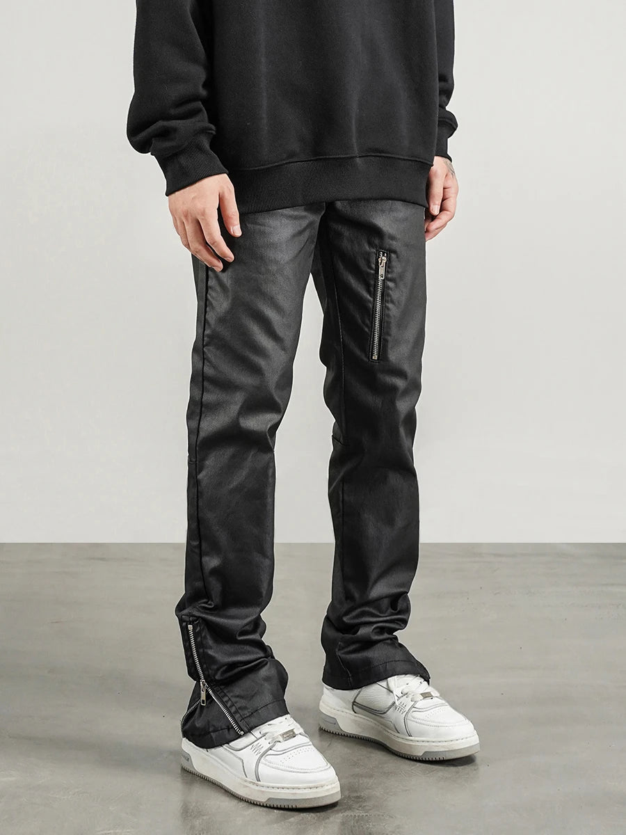 mens pants new casual hip hop punk trousers bottom zippers pants streetwear harajuku fashion bike high street pant joggers unique joggers style 4135