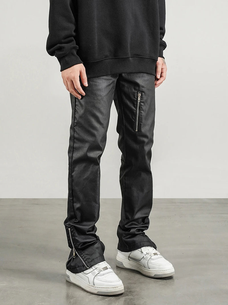 mens pants new casual hip hop punk trousers bottom zippers pants streetwear harajuku fashion bike high street pant joggers unique joggers style 4135