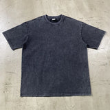 2024 Wax Dyed Vintage Tshirts Distressed Washing Edge Grinding cotton Tshirt for Mens European and American Short Sleeves Tees