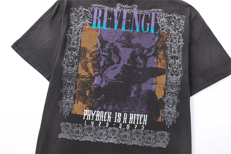 skatercore graphic tee featuring 24ss summer retro vintage portrait quality printing high street distressed t shirt tops