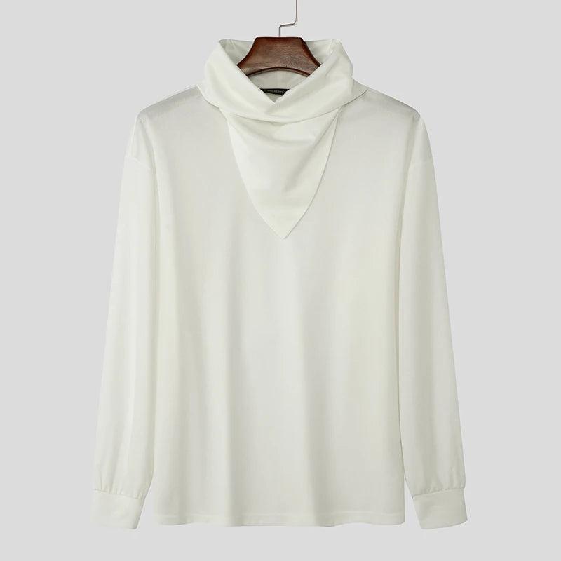 Fashion Casual Style Tops Incerun New Mens Pile Collar Design Hoodies