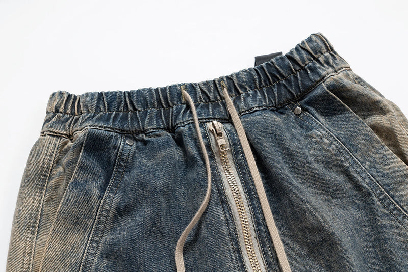 mens high street loose denim jeans casual straight retro washed jeans hip hop streetwear casual wide legs joggers baggy jeans unique joggers style 2874