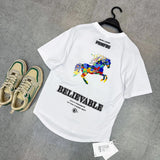 Skatercore Chrome logo – Summer Short Sleeved T Shirt Three Dimensional Embroidery Am