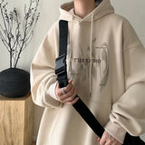 Unisex Gothic Print Pullover – New Gothic Letter Printed Hoodies For Men Autumn Hip Hop Oversized Hooded Sweatshirt Y2K Streetwear Graphic Hoodie Tracksuit | Gothic Drop #6