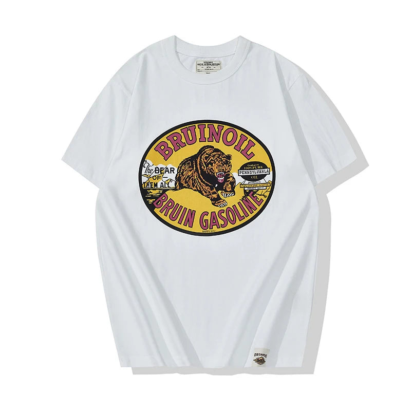 Gothic Graphic tee – 2022 Summer T Shirt Men Amekaji Vintage High Quality Cotton