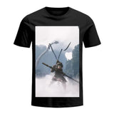 Vaporwave Oversized shirt – Black Myth Wukong Printed Oversized Short Sleeved Top Men Y2