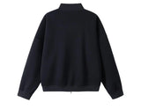 Stand Collar Half Zipper Pullover Casual Sweatshirt Men Women Streetwe