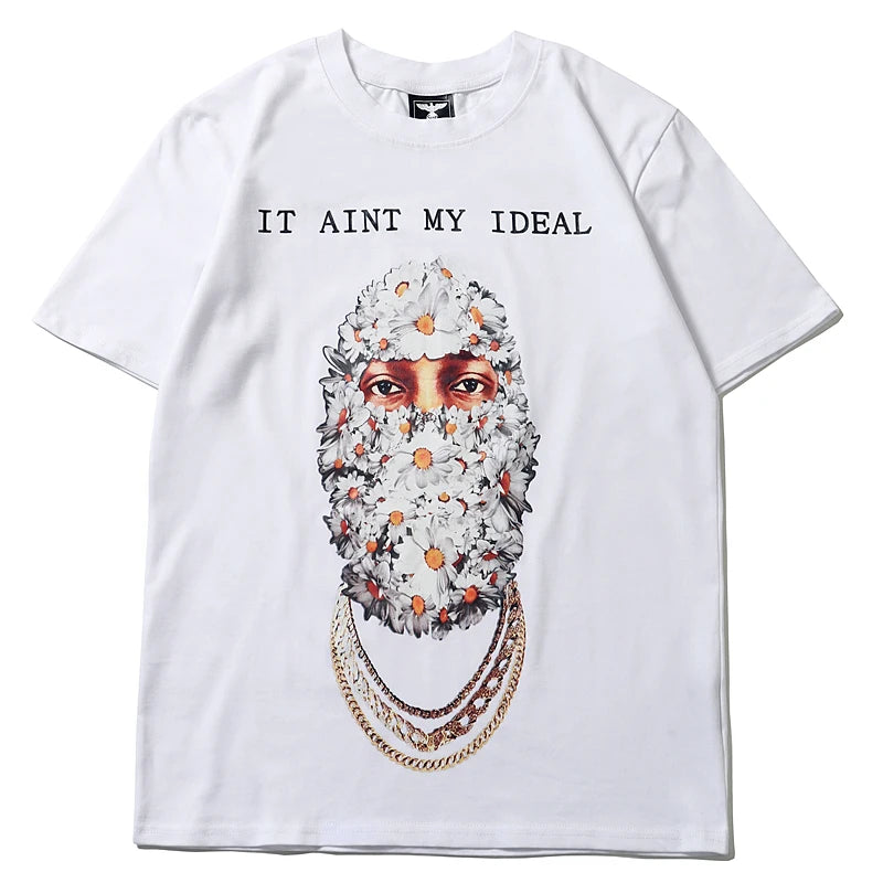 Letter Print Casual Short Sleeve Crew Neck Oversized Cotton Streetwear Loose Top Tees