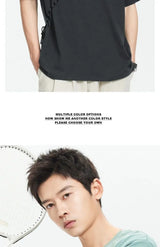 Sadcore Melting smiley – Cotton Black Short Sleeved Mens Summer New New Chinese Style