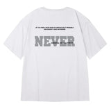 Gothic Aesthetic drop – High Street Letter Never Printed Male T Shirt Summer Cotton